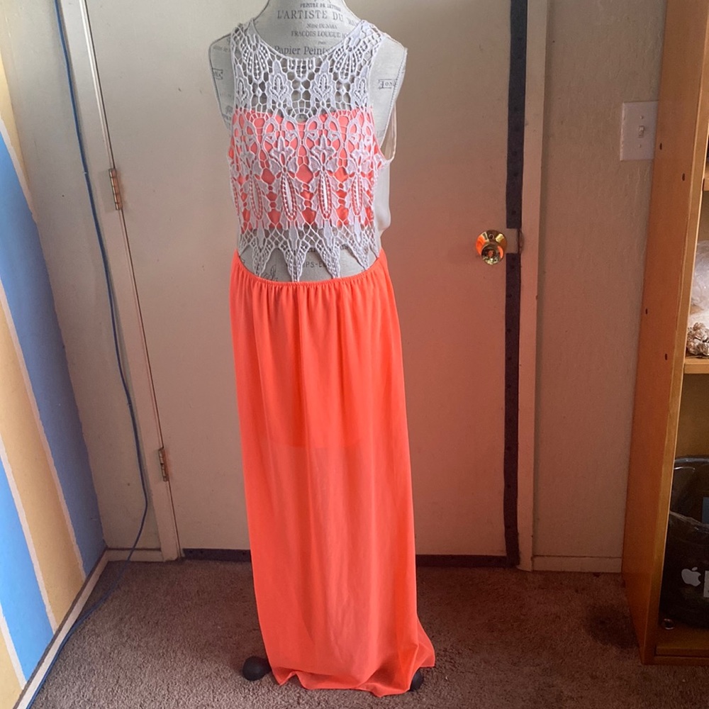 Salmon pink sundress